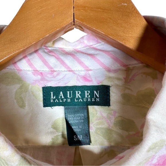 RALPH LAUREN Vintage Cottage Floral Embroidered Button Down Nightgown - Picture 5 of 6